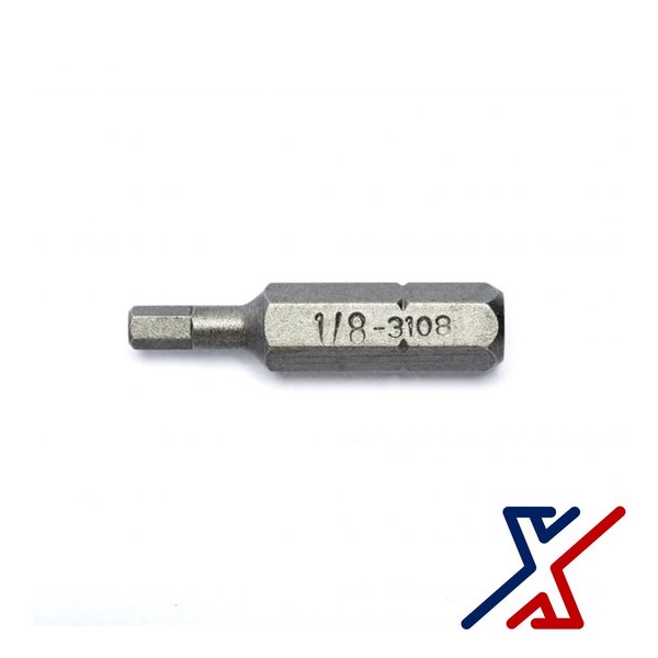 X1 Tools 1/8 Hex Driver Bit, 1 Long 100 Bits by X1 Tools X1E-CON-BIT-HEX-1250x100